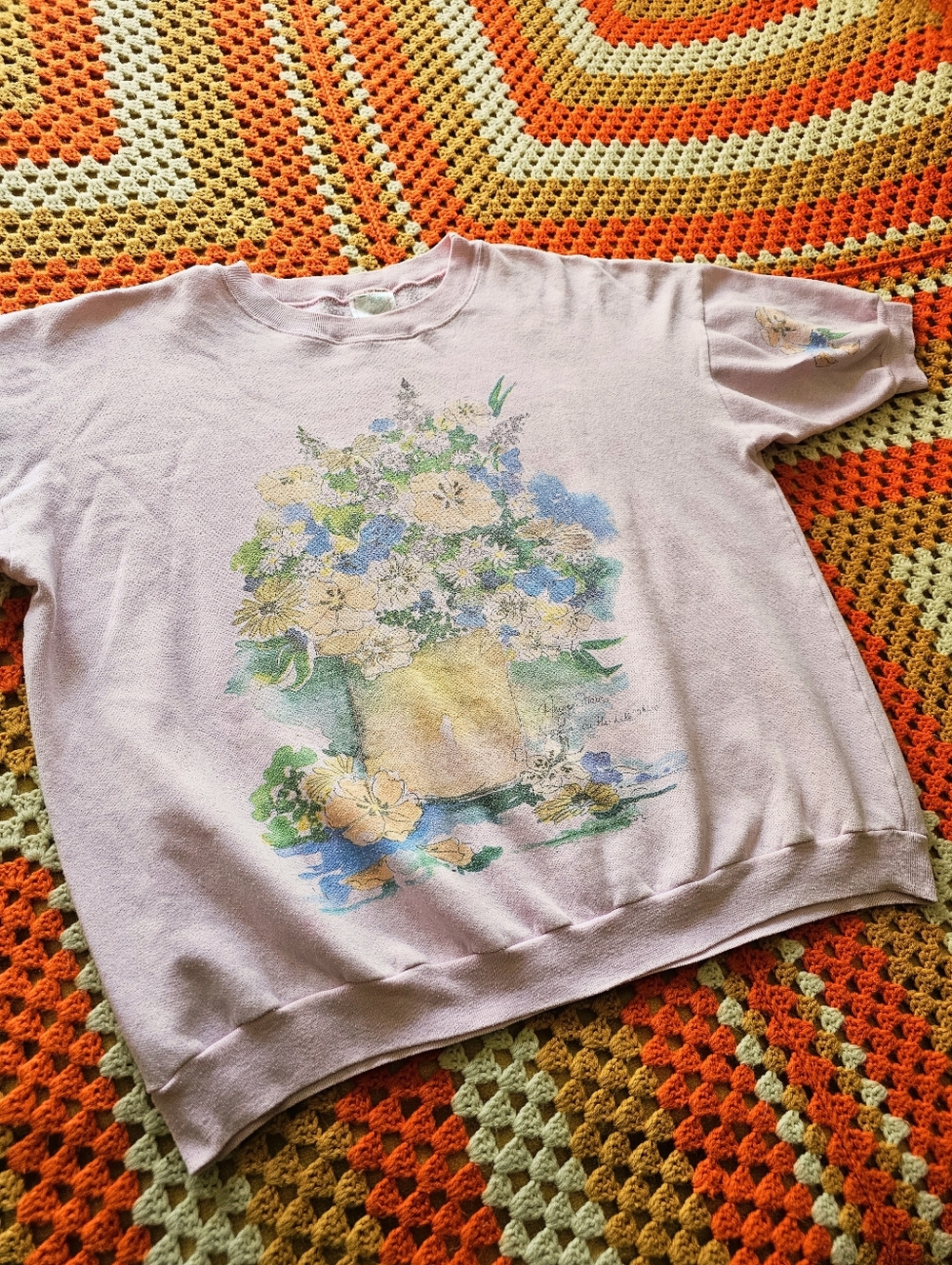 Vintage Floral Art Print XXL Sweatshirt Angie Strauss Niagara-on-the-Lake